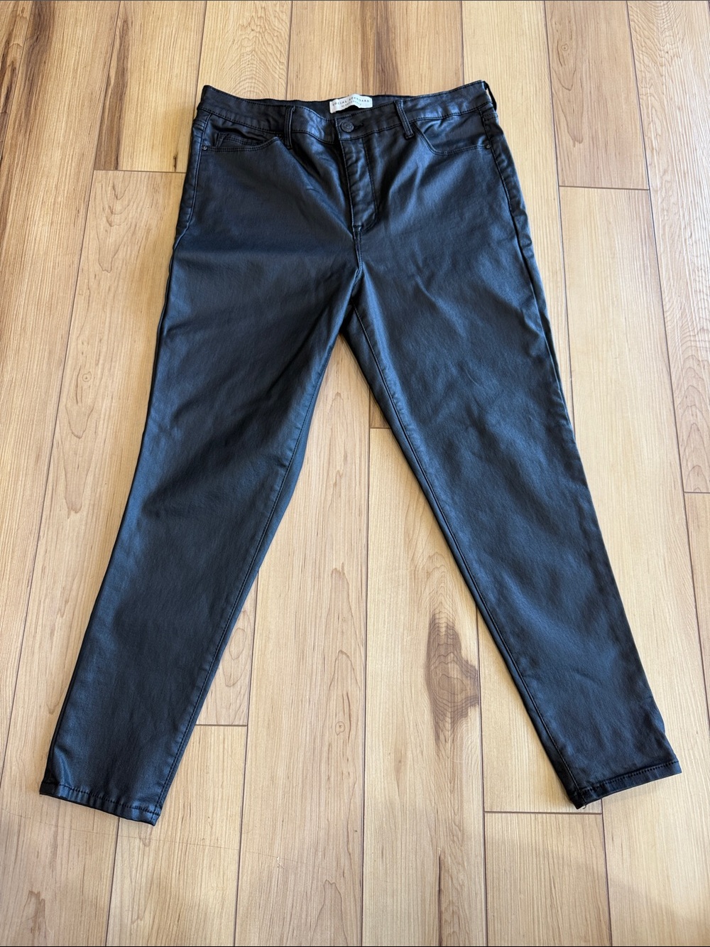 Sanctuary Black Faux Leather Skinny Jeans